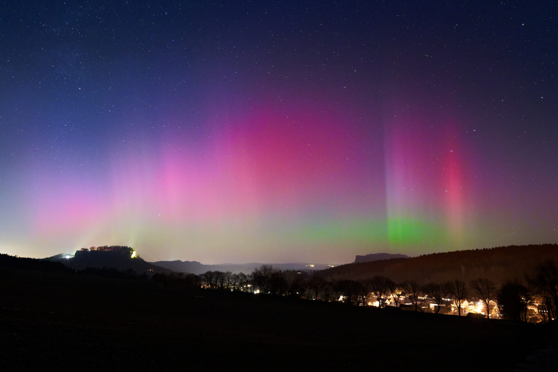 Polarlicht am Pfaffenstein