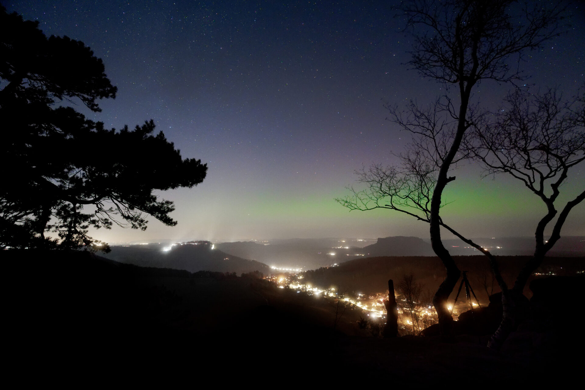 Polarlicht am Pfaffenstein