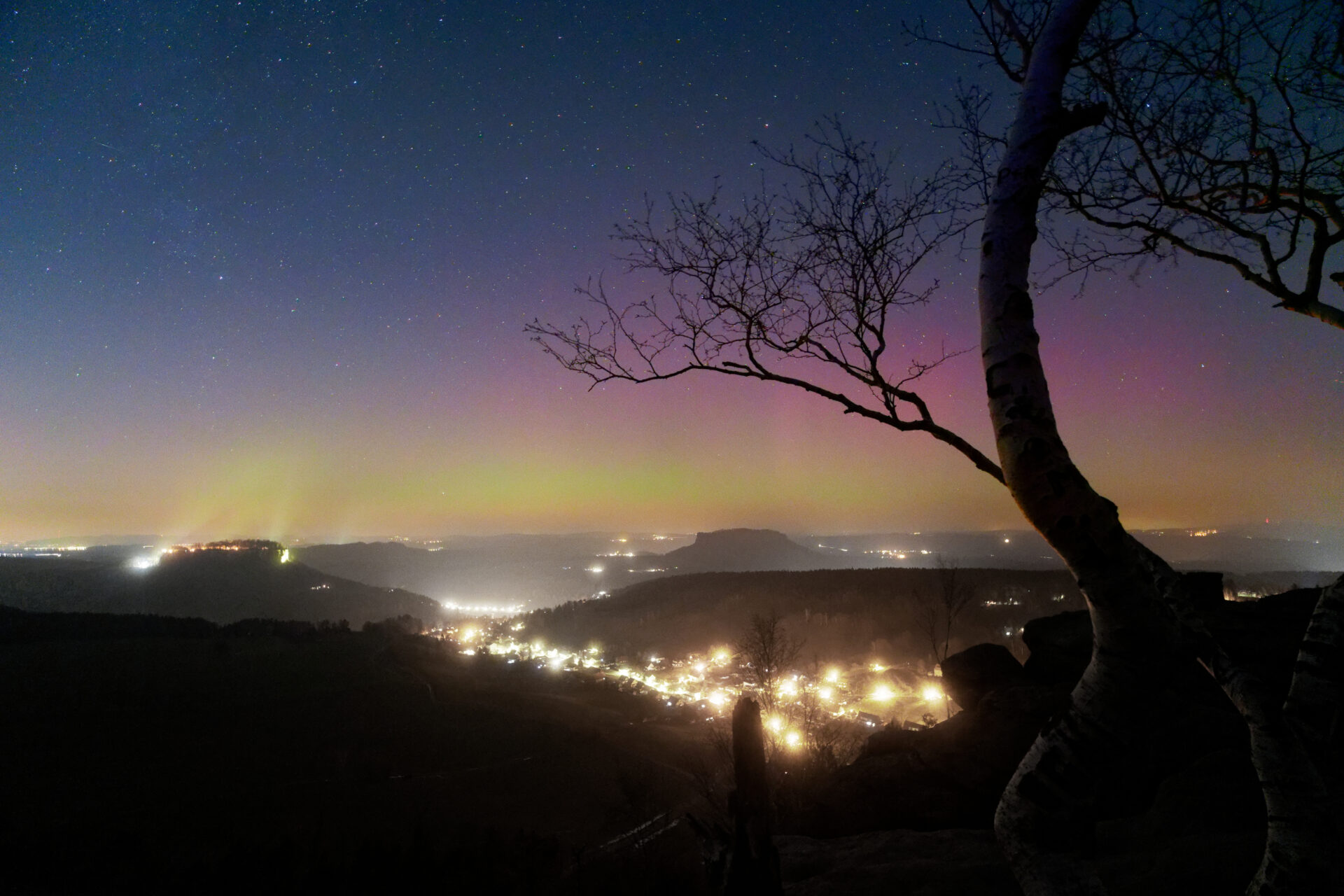 Polarlicht am Pfaffenstein